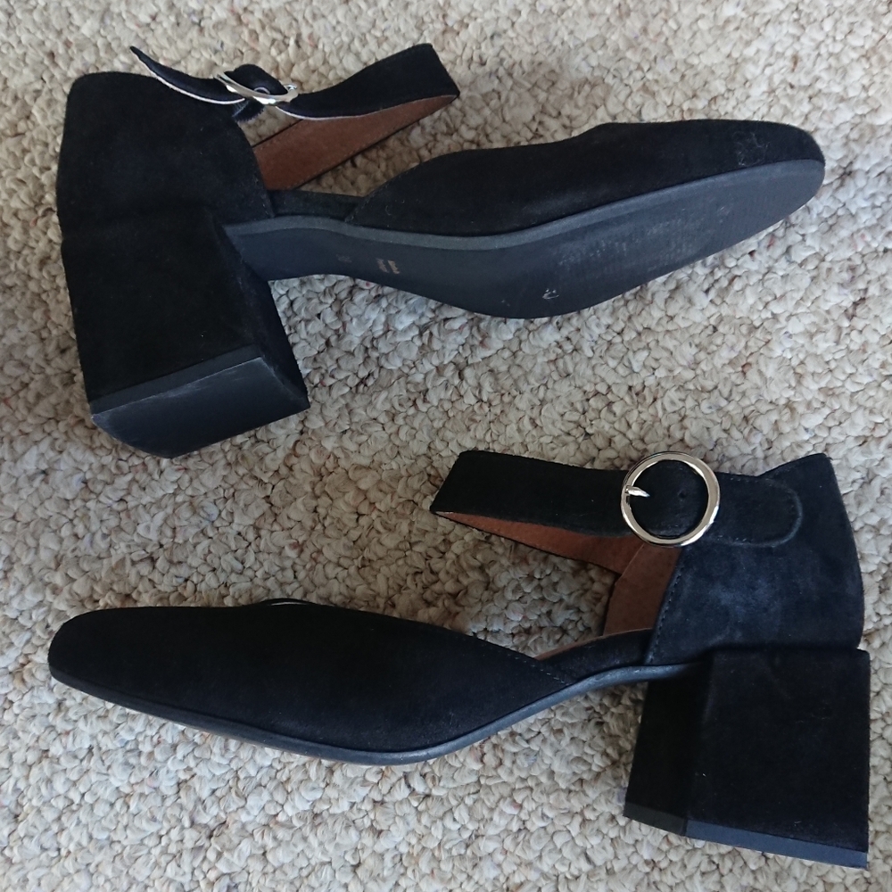 Rebels Black Suede Mary Jane Shoes size 7.5 - Picture 6 of 13